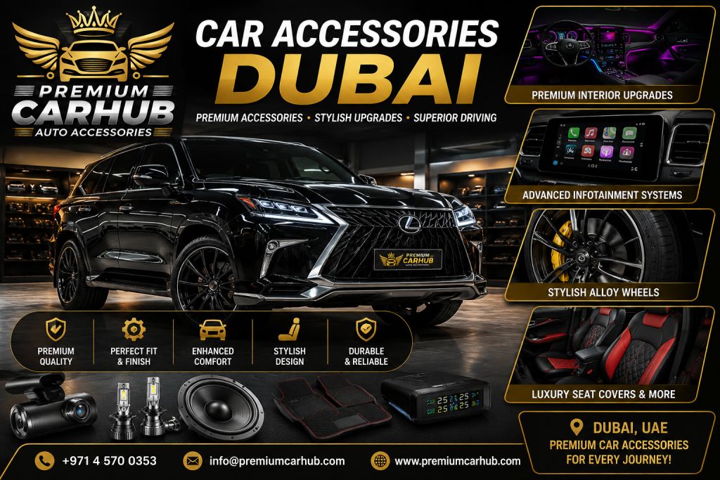 Car Accessories Dubai with premium interior and exterior vehicle upgrades