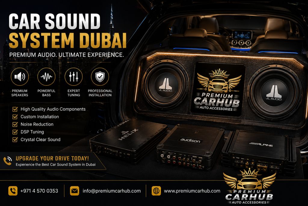 Car Sound System Dubai professional audio installation in luxury vehicle