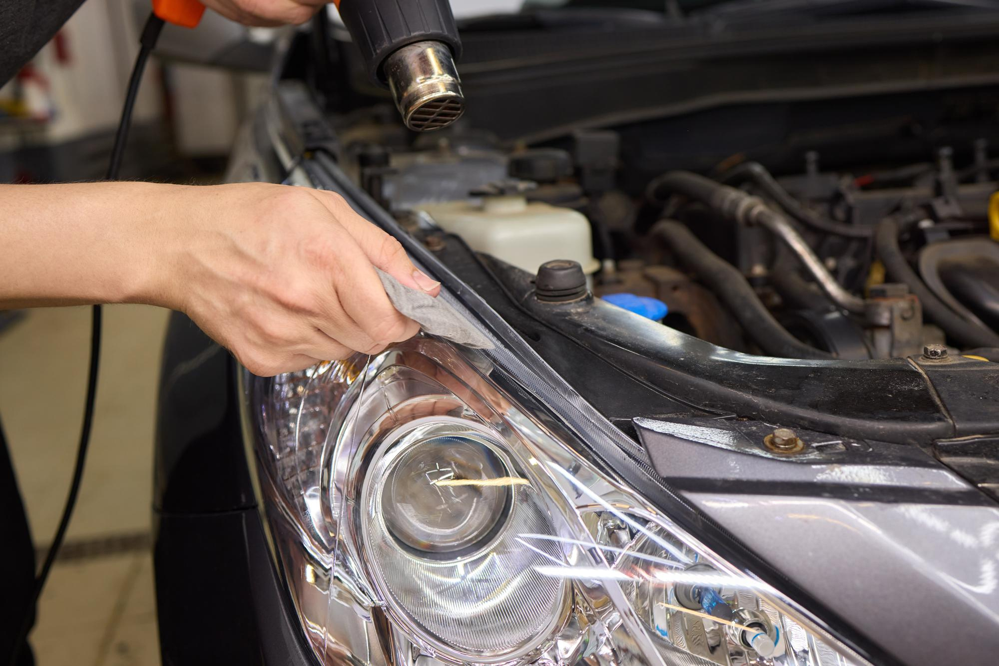 Car LED Headlights installed on luxury vehicle for enhanced nighttime visibility