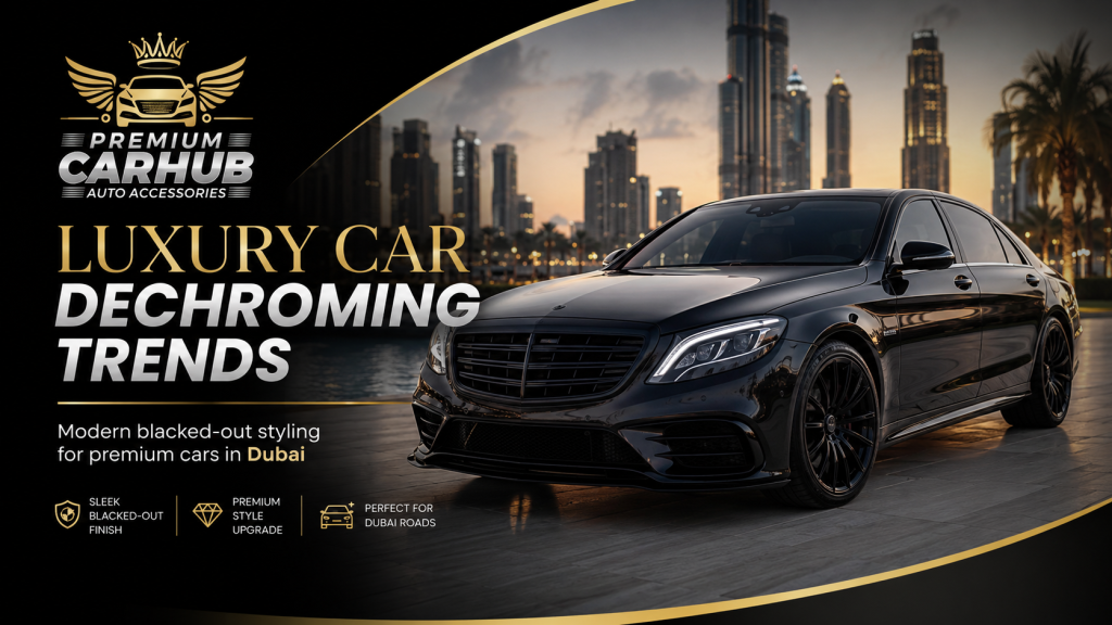 Current image: Luxury Car Dechroming trends for premium vehicles in Dubai UAE