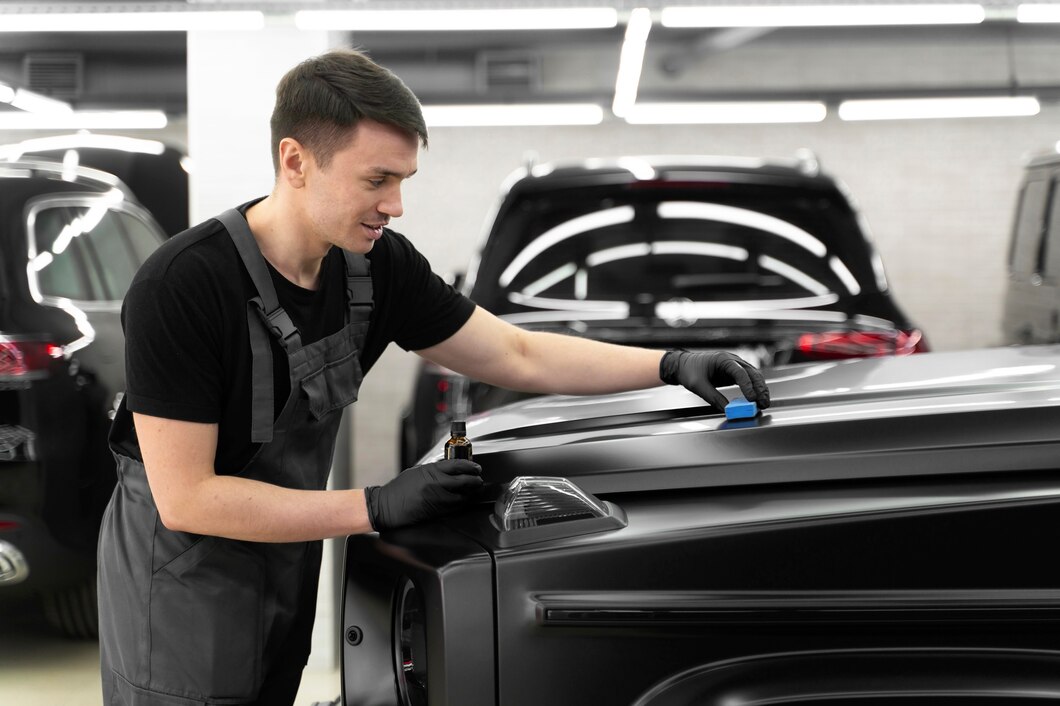 Luxury car with Black Edition look after professional Car Dechroming in Dubai