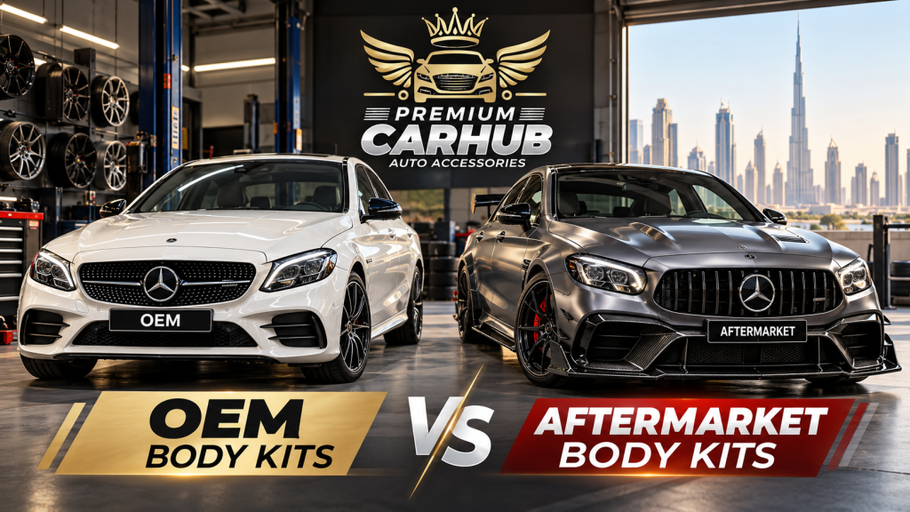 Current image: OEM vs aftermarket Body Kits installed on premium cars in Dubai