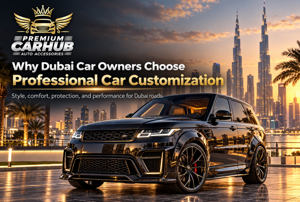 Current image: Professional Car Customization in Dubai with luxury exterior, interior and technology upgrades